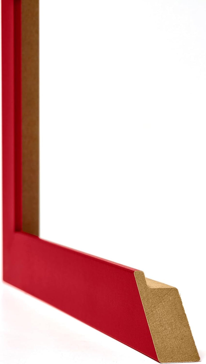 yd. Your Decoration - Bilderrahmen 75x100 cm - Rot - Bilderrahmen aus MDF mit Acrylglas - Antireflex