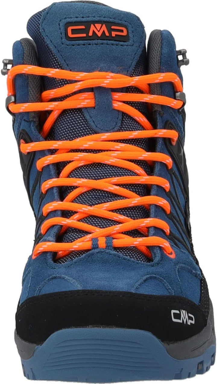 CMP Kids Rigel Mid Trekking Wp Walking Shoe, Dusty Blue Flash Orange, 35 EU