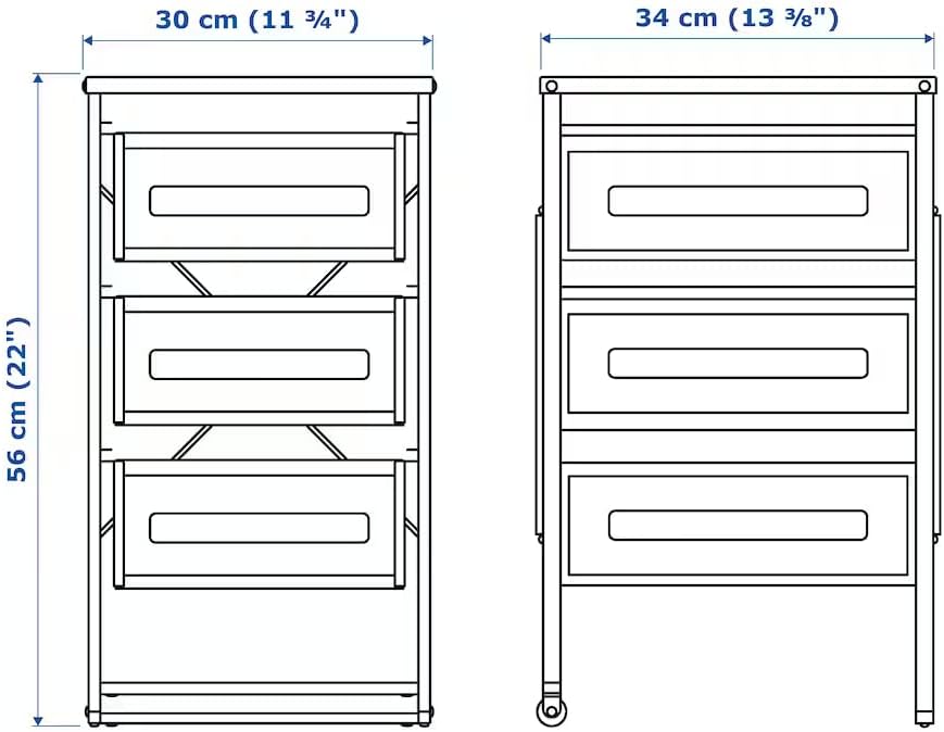 Ikea Schubladenelement Lennart, Weiss 1 Weiss, 1 Weiss