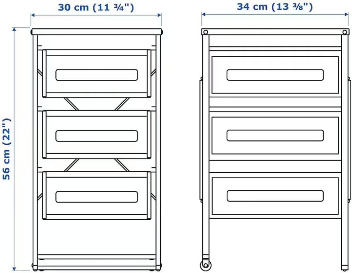 Ikea Schubladenelement Lennart, Weiss 1 Weiss, 1 Weiss