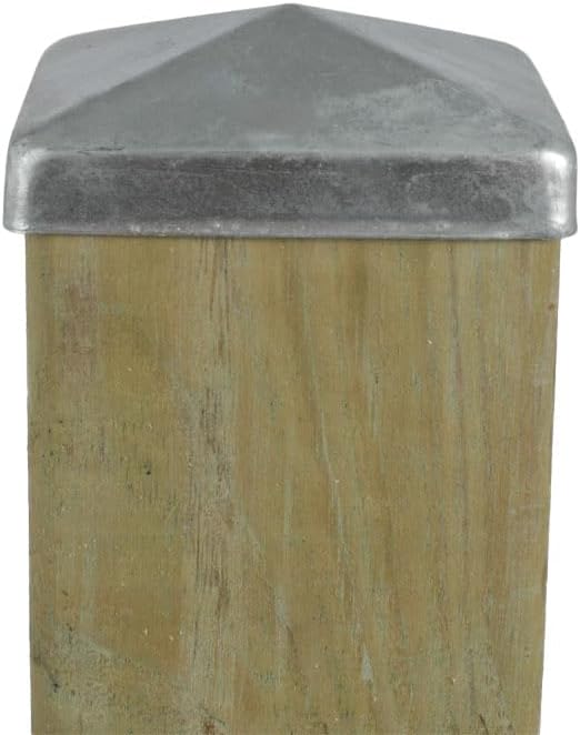 10× Pfostenkappe Pyramide 9×9 cm (91×91 mm) – feuerverzinkte Stahl-Abdeckung für Holzpfosten – witte