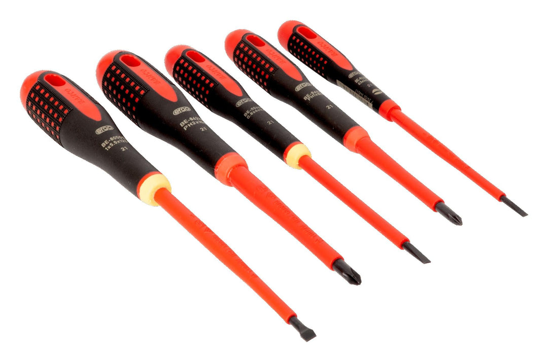 Bahco Ergo Elektriker Schraubendreher-Set 5teilig Schlitz, Kreuzschlitz Phillips