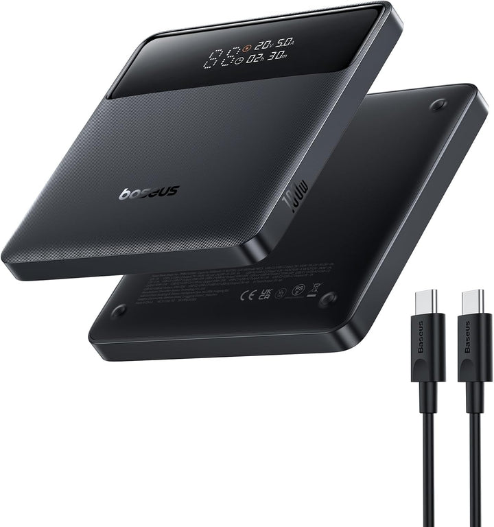 Baseus Powerbank 20000mAh 100W PD Schlanker externer Akku QC 4.0 Schnellladegerät, Blade H1 für Lapt