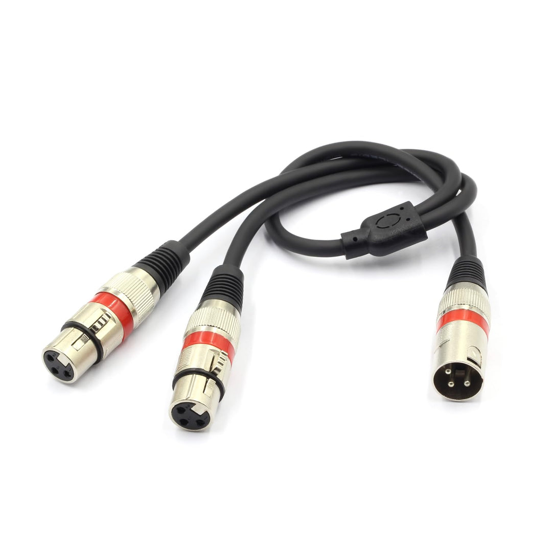 XLR-Splitter, symmetrisches Kabel, XLR-Stecker auf Dual-Buchse, 3-polig, Patch-Y-Kabel, Mikrofon-Spl