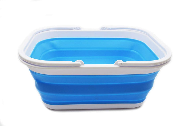 Sammart 15,5 l Faltbare Wanne mit Griff – tragbarer Picknickkorb/-Krater – Faltbare Einkaufstasche –