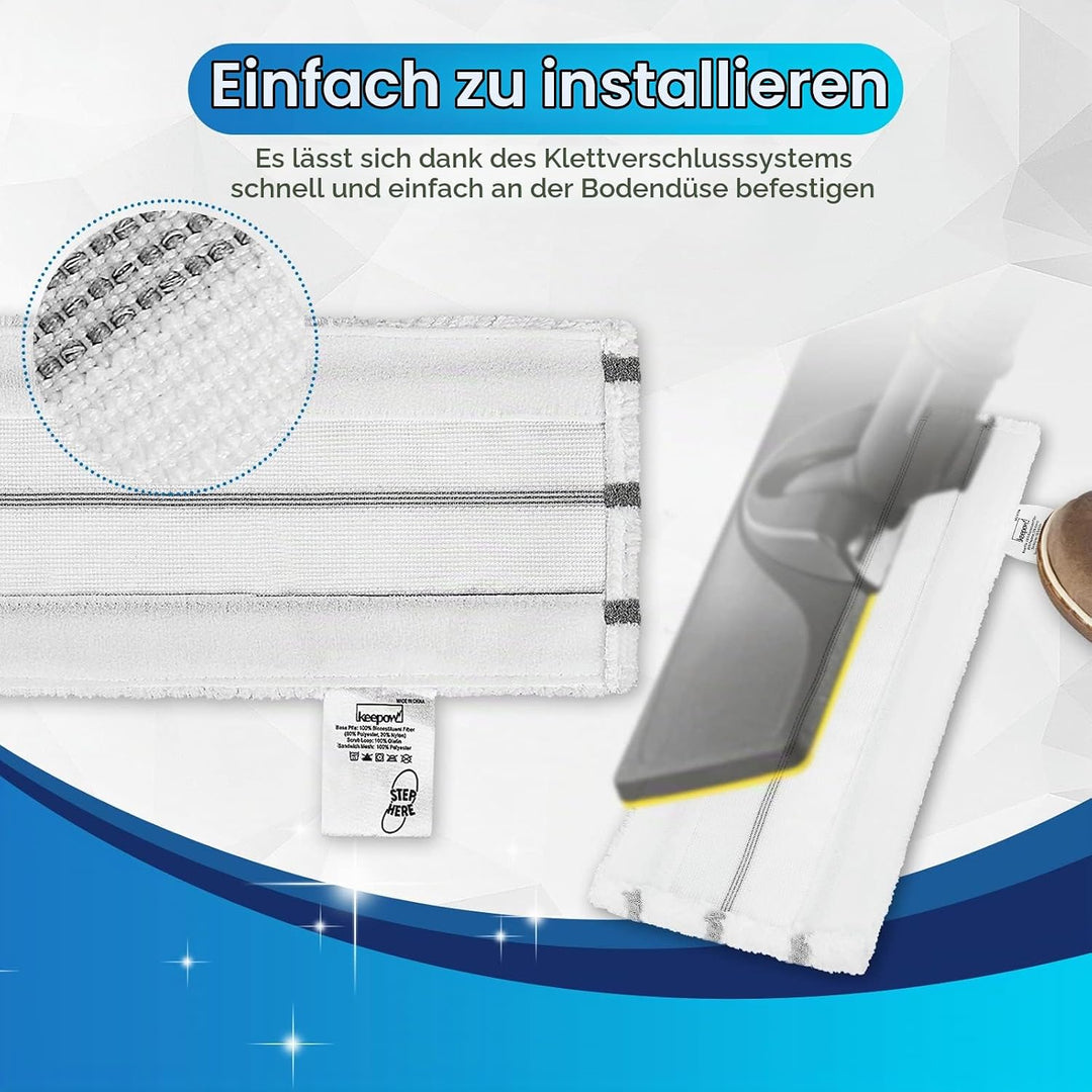 KEEPOW Bodentücher 8 PCS für Kärcher Dampfreiniger EasyFix SC 1 SC 2 SC 3 | Kompatibel mit Kärcher D