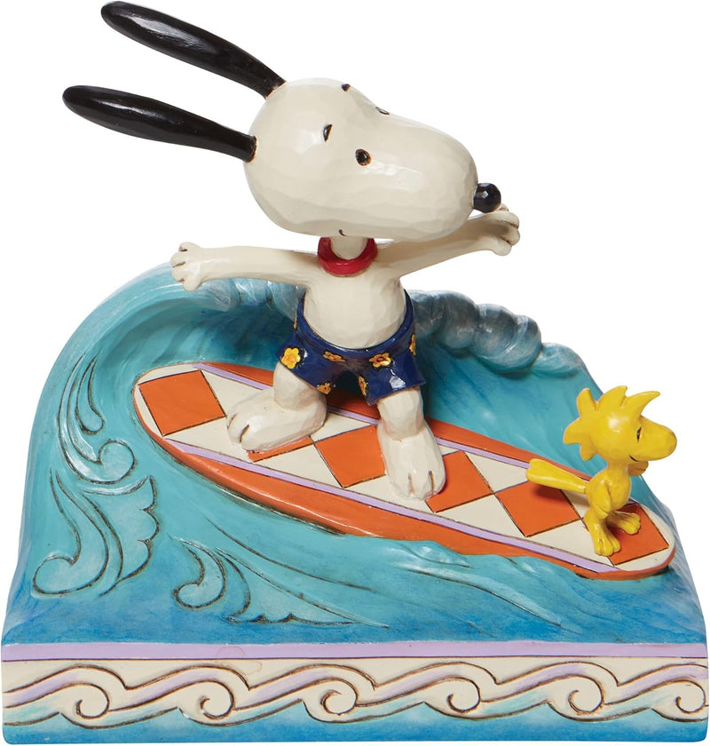 Enesco Jim Shore Peanuts Snoopy und Woodstock Surf-Figur, 14 cm, mehrfarbig