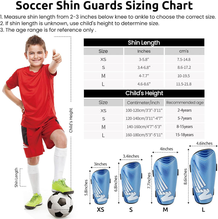 Schienbeinschoner Kinder Fussball Shin Pads - Fussball Ausstattung Mit Verstellbarem Klettverschluss