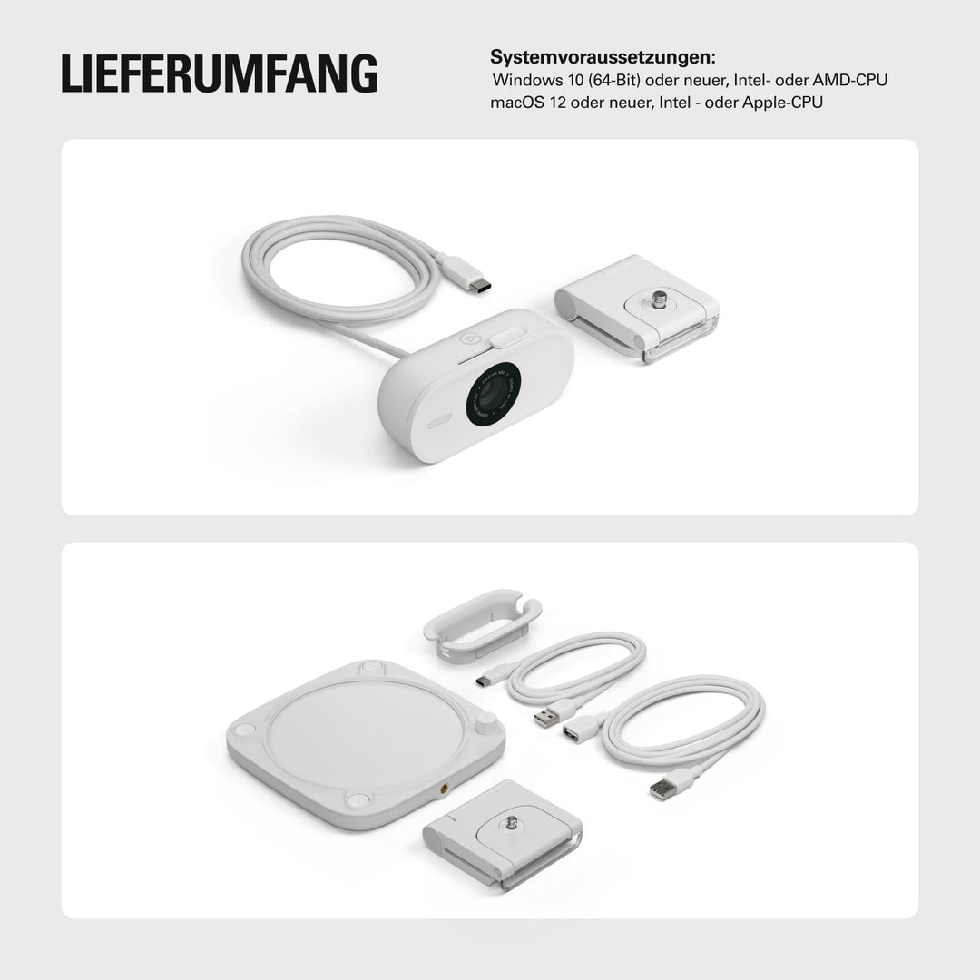 Elgato Neo Video-Lighting Bundle - Facecam Neo Full HD Webcam (Lichtkorrektur), Key Light Neo (Onboa
