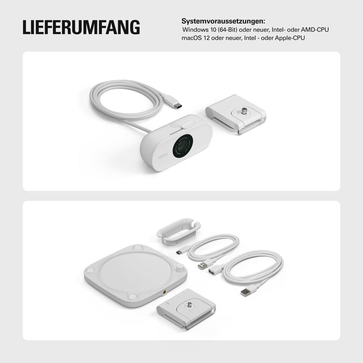Elgato Neo Video-Lighting Bundle - Facecam Neo Full HD Webcam (Lichtkorrektur), Key Light Neo (Onboa