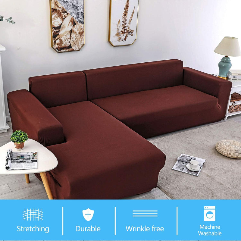 PETCUTE Sofabezüge Stretch Sofaschutz elastisch L-Form Sofa bezug ecksofa Sofabezug Sofaüberwürfe fü