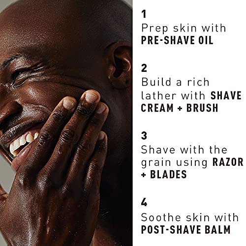 Bevel Shaving Kit for Men - Includes Pre Shave Oil, Shaving Cream and After Shave Balm, Helps Reduce