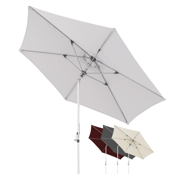Doppler Sonnenschirm AluPro Neo Kurbel 305cm I 6-eckiger Sonnenschirm für Balkon & Terrasse I Schirm