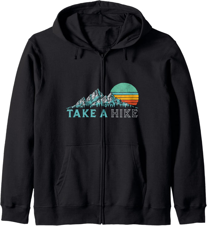 Take a Hike - Retro Vibe Mountains 70's Hiking Kapuzenjacke