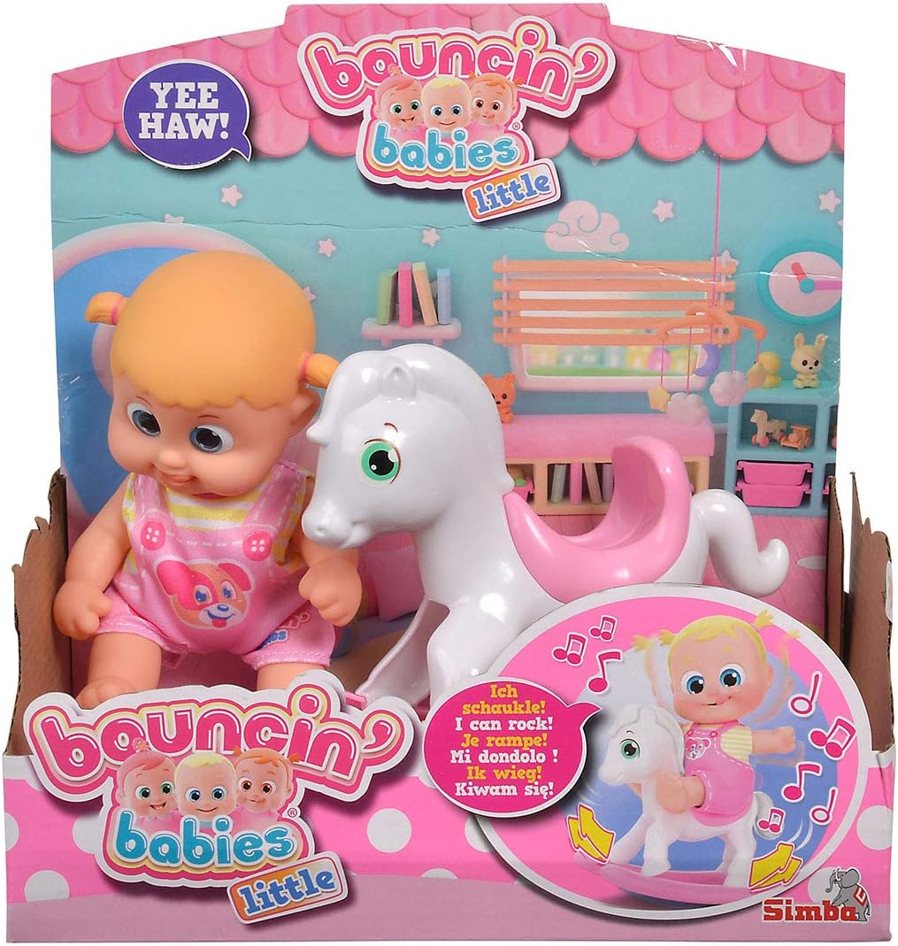 Simba 105143326 - Bouncin Babies Little Bonny mit Schaukelpferd, mit Schaukelpferd