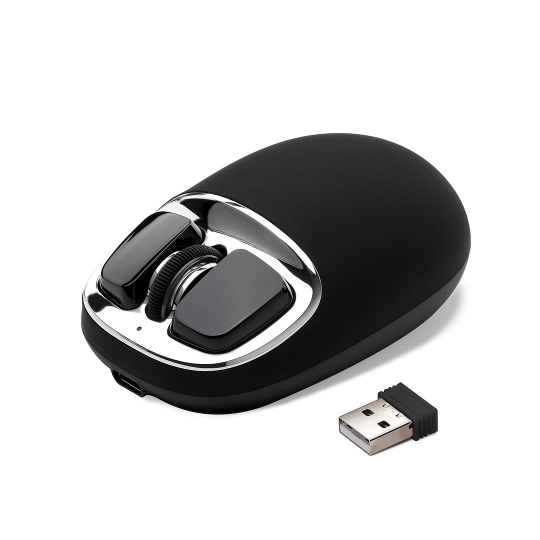 YUNZII C1 Silikon-Funkmaus,Tri-Mode 2,4 GHz/USB-C/Bluetooth Maus, 4800 DPI Optisches Abtastung, 6 Ve