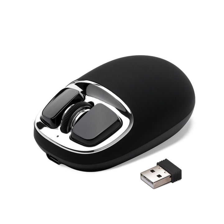 YUNZII C1 Silikon-Funkmaus,Tri-Mode 2,4 GHz/USB-C/Bluetooth Maus, 4800 DPI Optisches Abtastung, 6 Ve