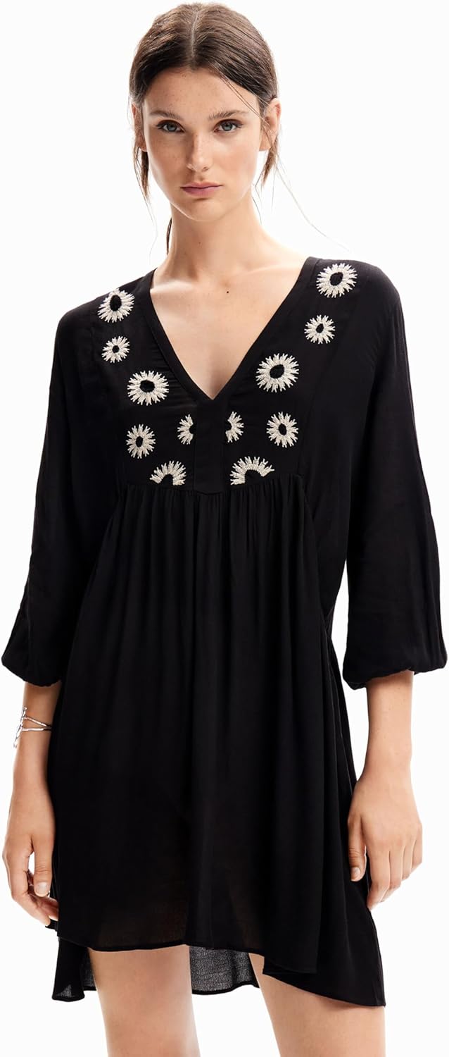 Desigual Damen Vest_Seneca Dress S Schwarz, S Schwarz