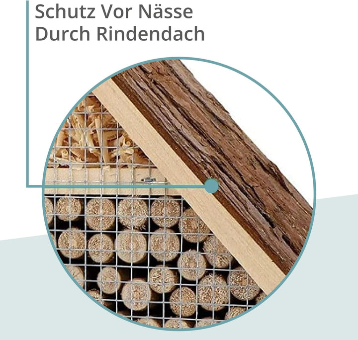 WILDLIFE FRIEND Insektenhotel - Bienenhotel-Bausatz - Bambus-Insekten-Niströhren für Wildbienen - Sc