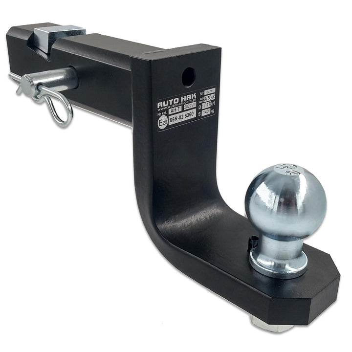 XIMPLIO AHK-Einschub US-Adapter mit Keil für US-Fahrzeuge Vierkantrohraufnahme (Receiver) 2 Zoll - 5