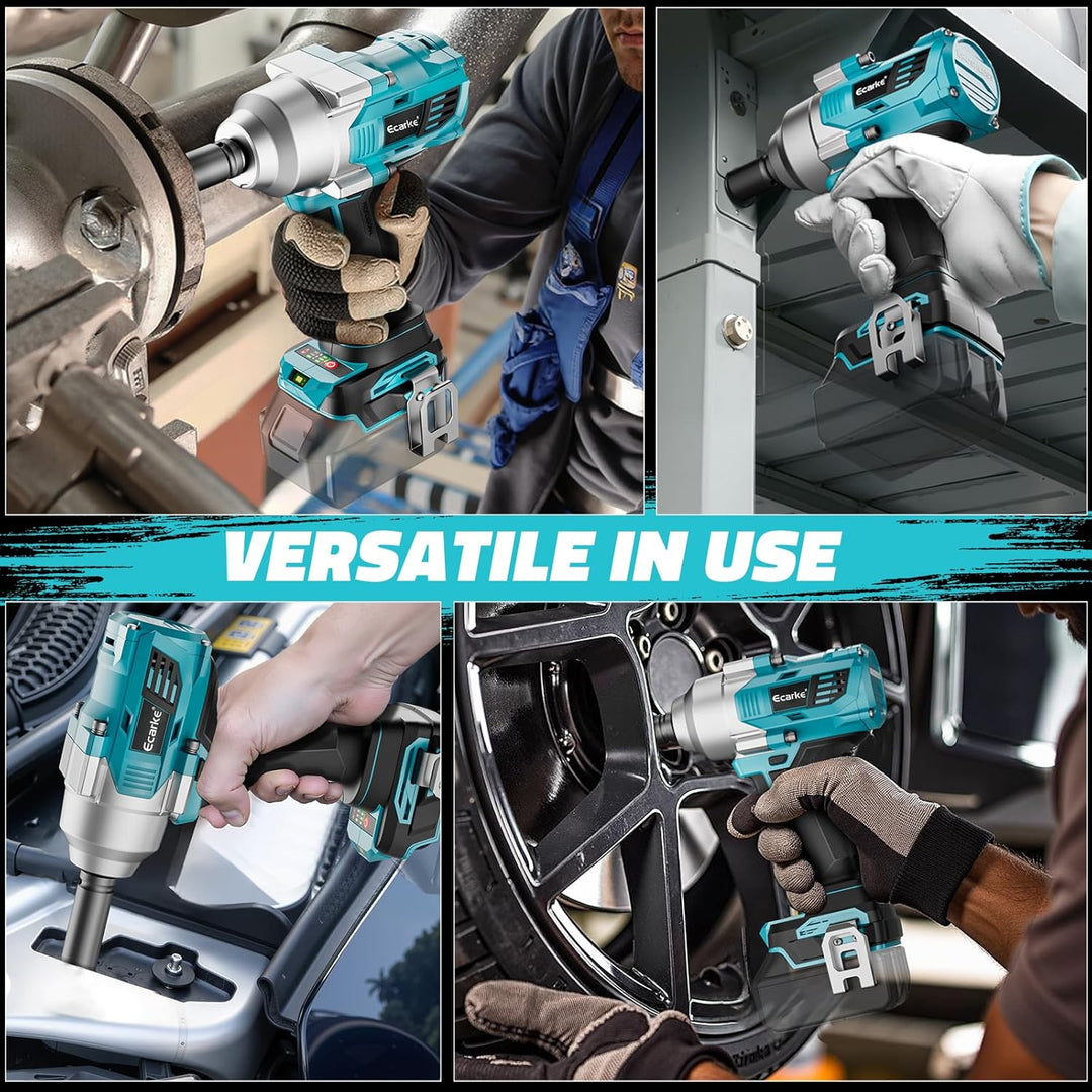 Ecarke 1200Nm Akku-Schlagschrauber, kompatibel mit Ma-kita 18V Lithium, bürstenloser 1/2 Zoll Schlag