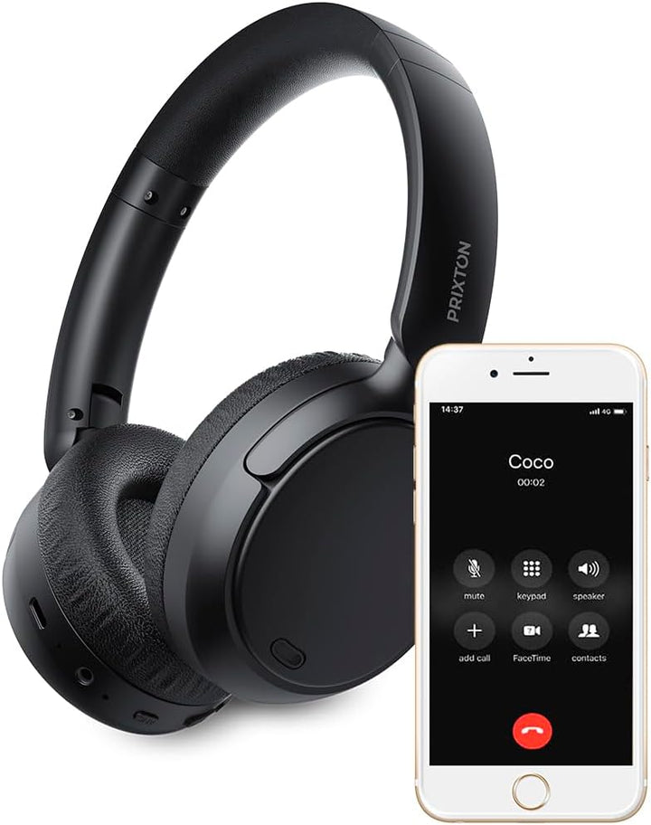 PRIXTON - Live Pro Kopfhörer - ANC-Geräuschunterdrückung - Drahtlos - Bluetooth - Mit Abdeckung aus