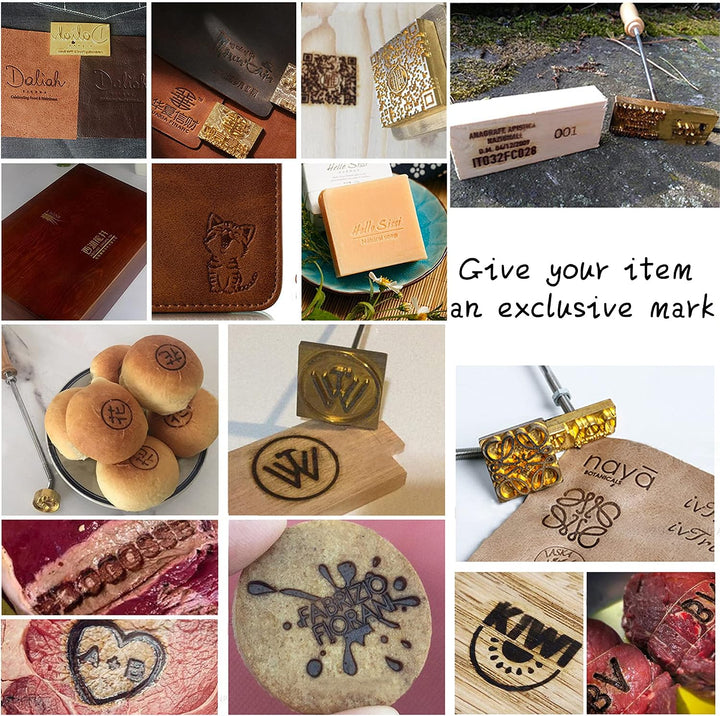 Personalisiertes Logo Kuchen Brandeisen für Holz Leder Fleisch Grillen Brander Benutzerdefinierte St