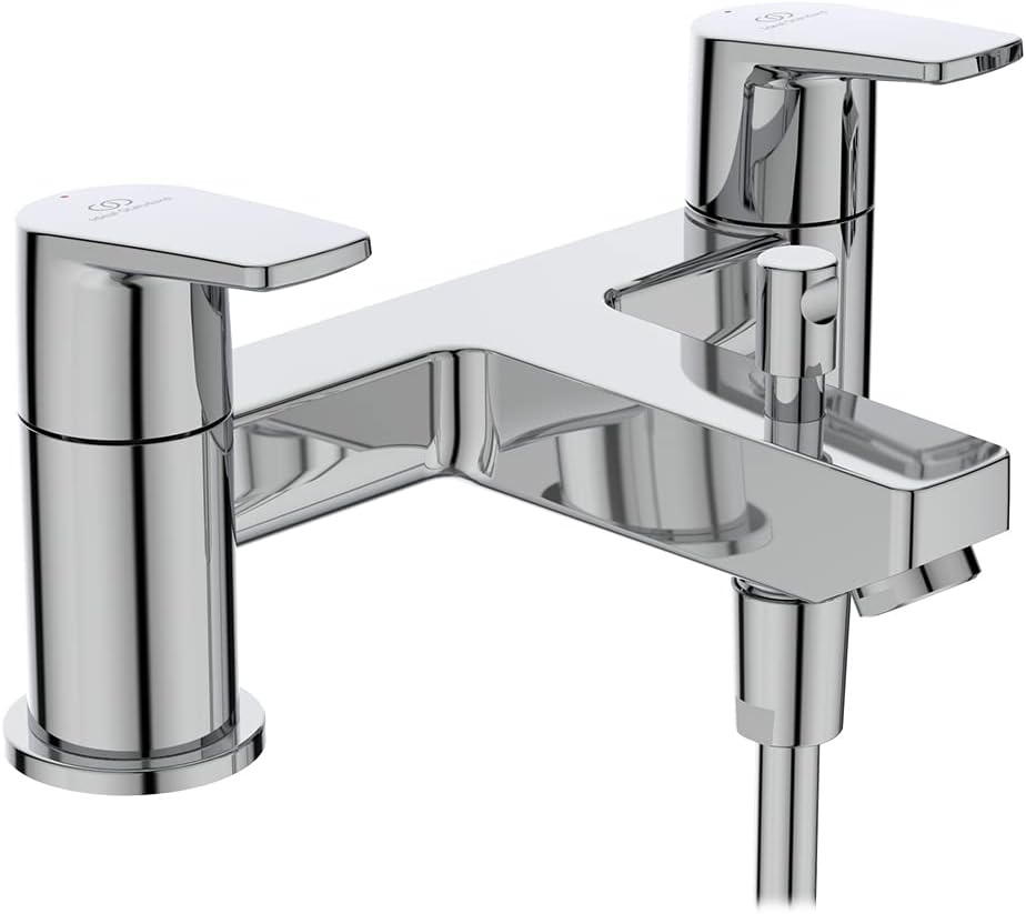 Ideal Standard BC695AA Cerafin D Wannenmischer/Duscharmatur, Chrome, Dual Control Bath Shower Mixer,