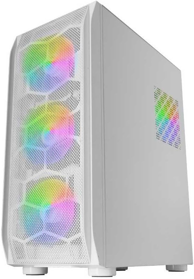 Mars Gaming MCX Schwarz, PC Gehäuse, Gehärtetes Glas, Dual Ring RGB Lüfter, ATX MCKXW, MCKXW