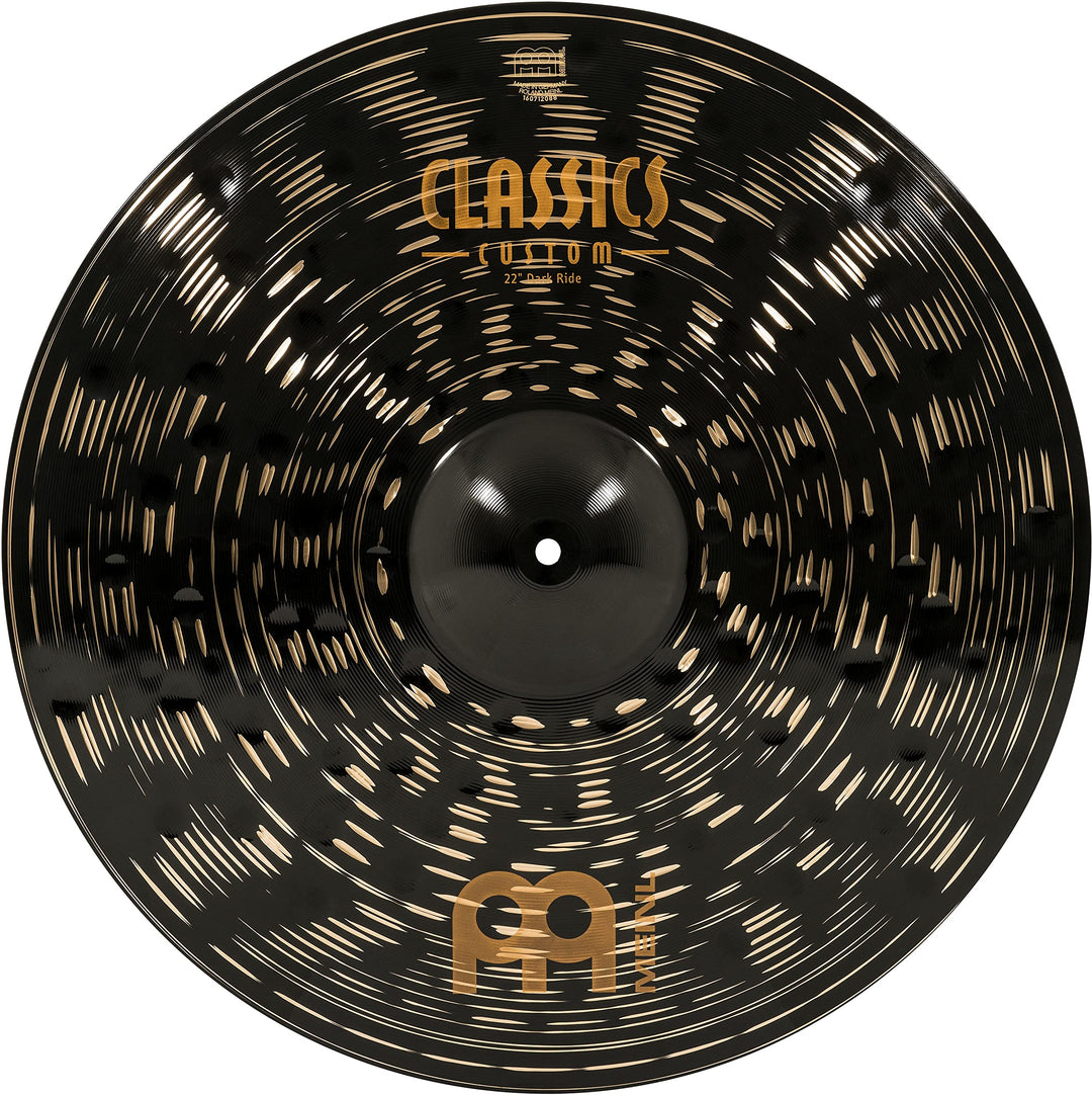 Meinl Cymbals Classics Custom Dark Ride 22 Zoll (Video) Schlagzeug Becken (55,88cm) B12 Bronze, Dunk