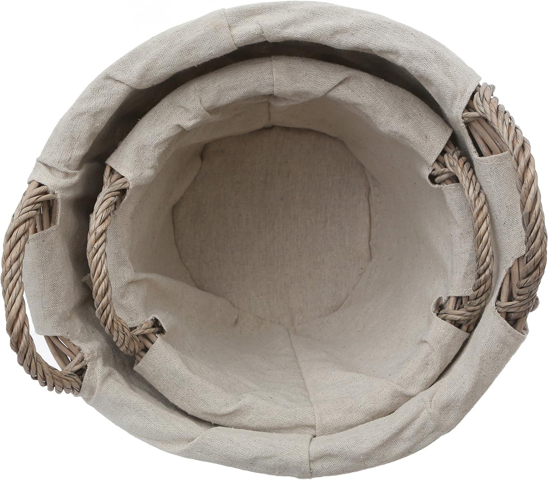 Premier Housewares Mesa Bvaskets-2er Set, Baumwolle, Willow, Natürlich, 30x30x25