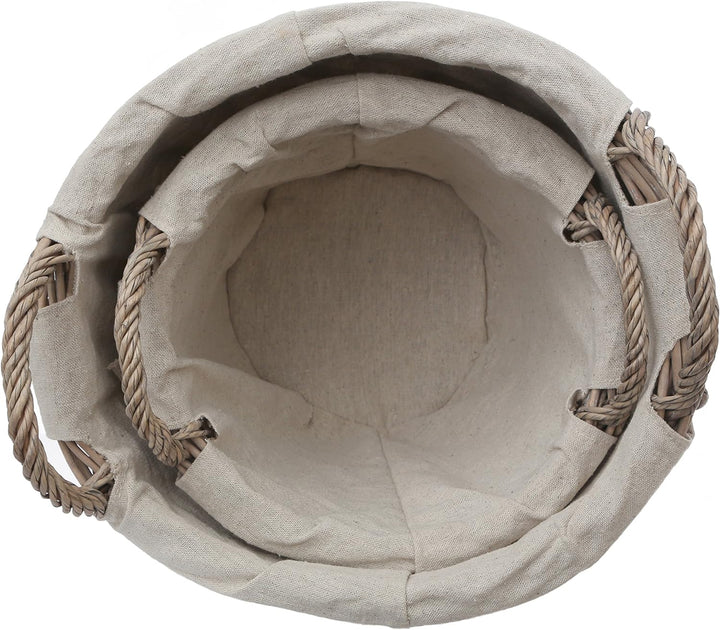 Premier Housewares Mesa Bvaskets-2er Set, Baumwolle, Willow, Natürlich, 30x30x25