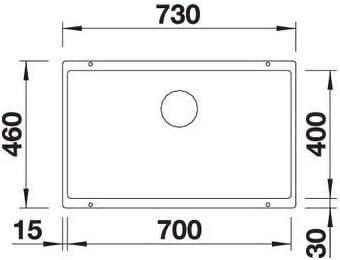 BLANCO SUBLINE 700-U | SILGRANIT anthrazit | Einbauart: Unterbau | ohne Ablauffernbedienung | 80er U