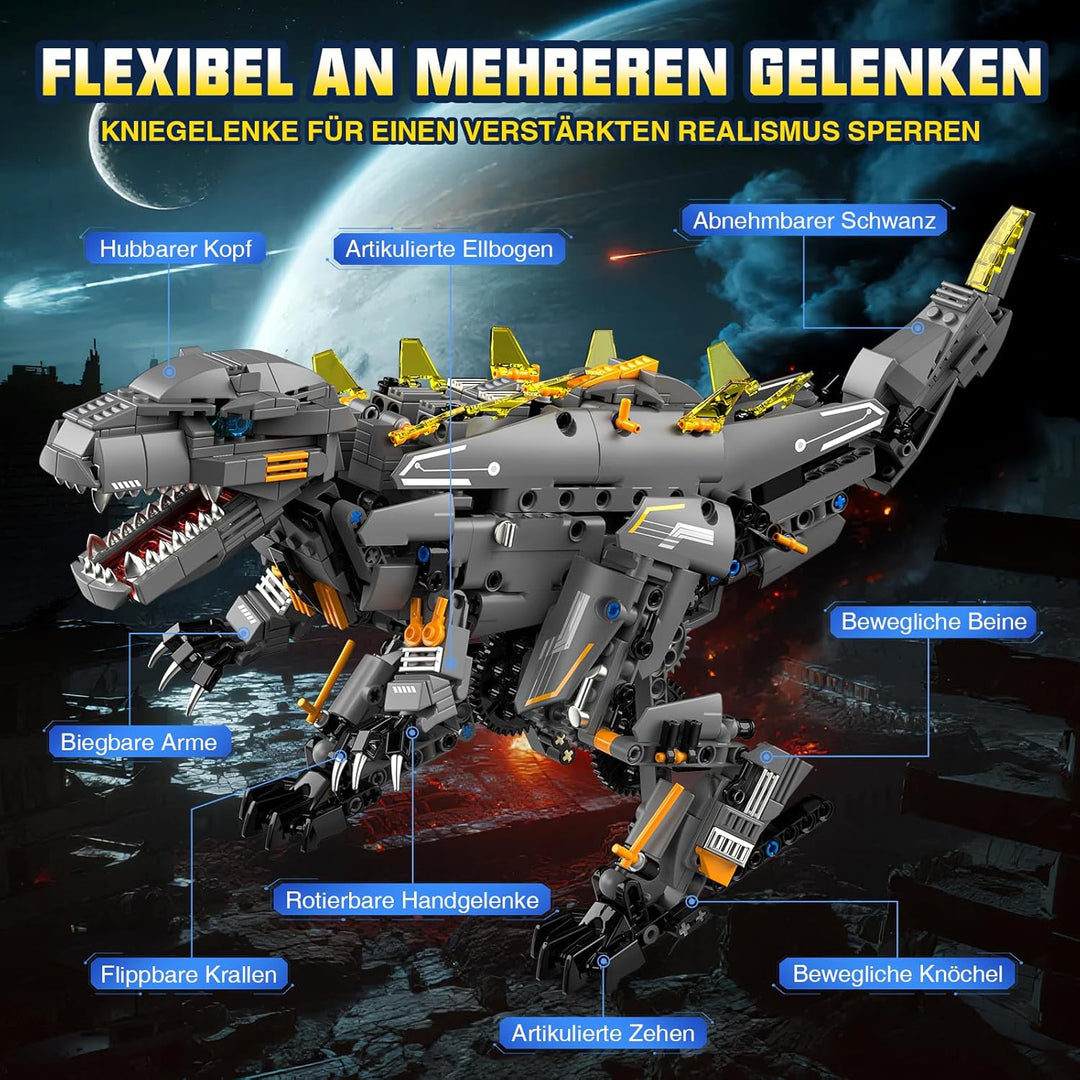 Technic Roboter Bauspielzeug Bausatz, 935PCS 5-IN-1 RC Roboter und Monster, Ferngesteuert und App Ro