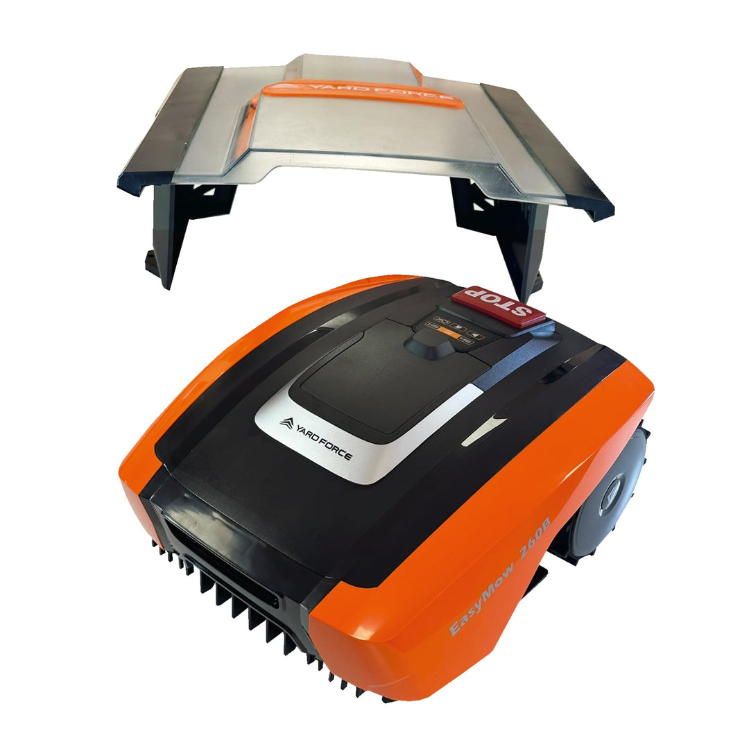 YARD FORCE Rasenmähroboter Easymow 260B &amp; AR SH02-EU Plus Mähroboter-Garage