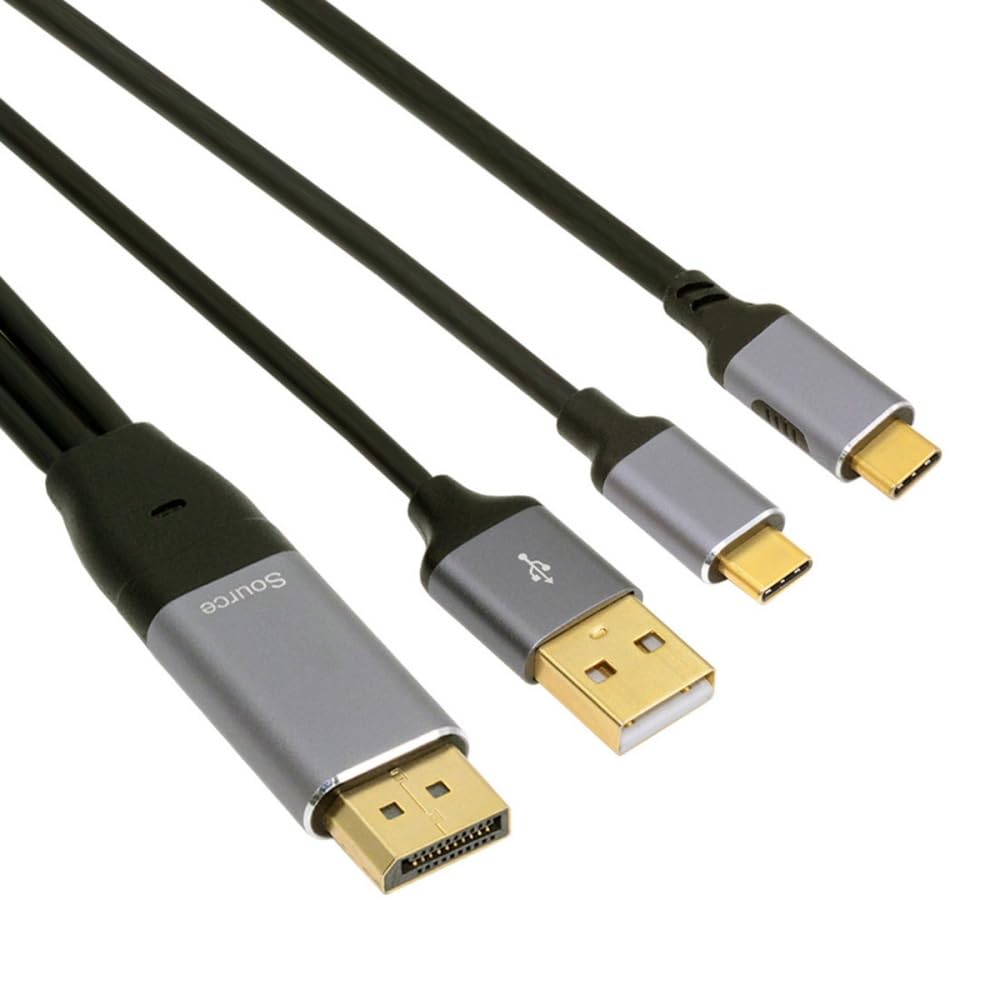 cablecc 4K Displayport-Quelle auf Typ C USB-C Touchscreen-Displays, männlich, 4K HDTV-Kabel für Lapt
