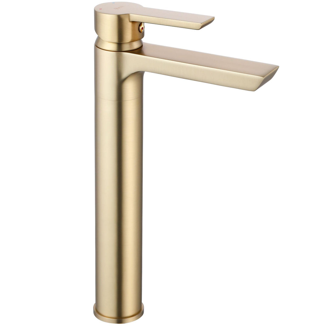 Rea Waschtischarmatur ARGUS BRUSH GOLD HIGH Wasserhahn Bad Badarmatur aus Messing Armatur für Waschb