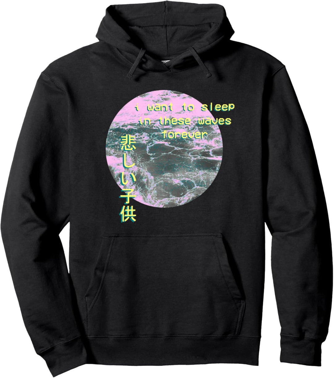 Ästhetisches Vaporwave Waves Emotional Vaporwave Meme Design Pullover Hoodie