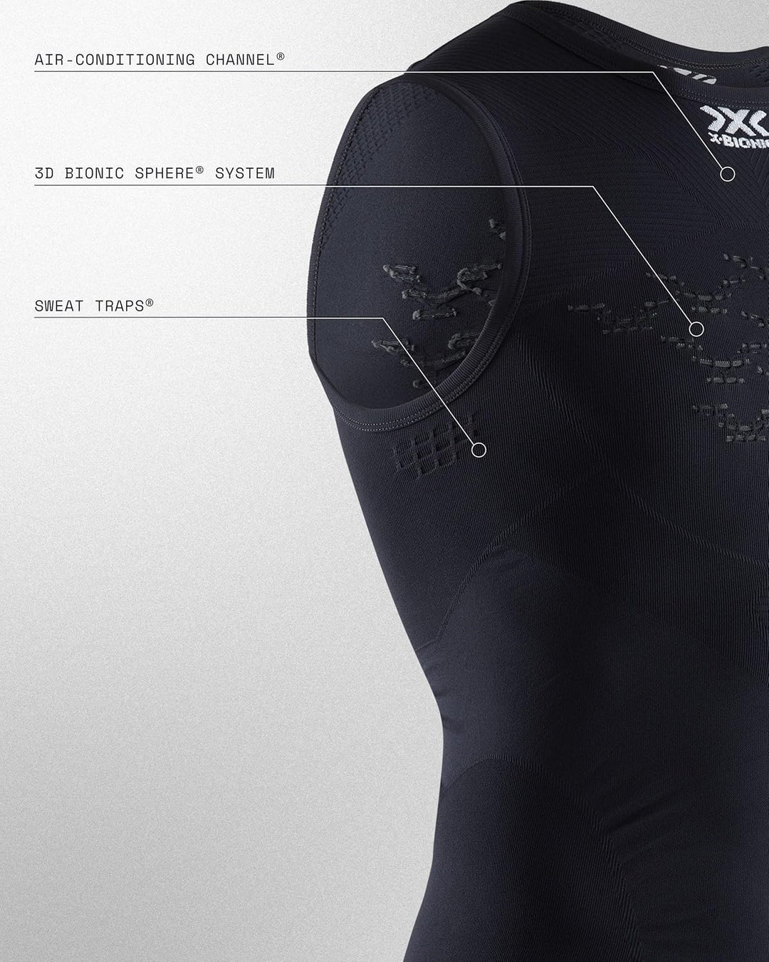 X-Bionic Herren Pl-Energizer PT-Shirts S B002 Opal Black/Arctic White, S B002 Opal Black/Arctic Whit