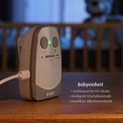 Reer Nova Babyphone vom Erfinder der Babyphone, mit Lautstärke-Regulierung und optischer Geräusch-An