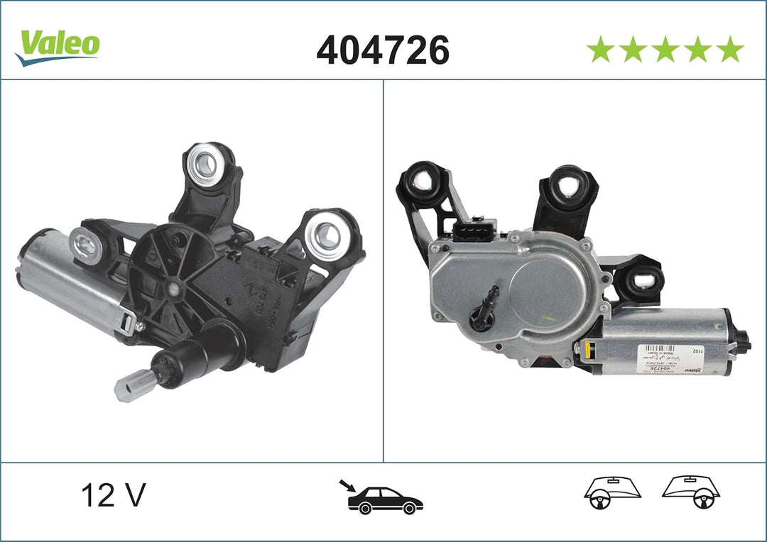 VALEO 404726 Wischermotor VALEO Heckwischermotor 404726 VOLKSWAGEN POLO
