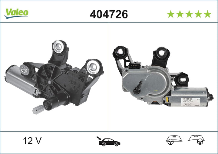 VALEO 404726 Wischermotor VALEO Heckwischermotor 404726 VOLKSWAGEN POLO