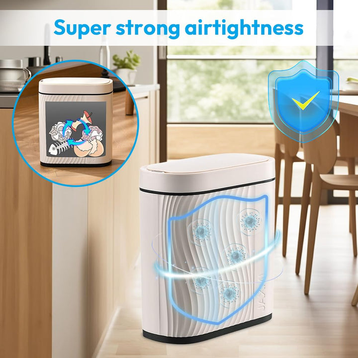 Mülleimer mit Sensor 8L Badezimmer Mülleimer,Automatischer Mülleimer mit Deckel Mülleimer Schmal - G