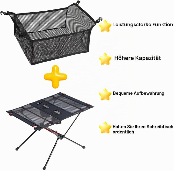 Tentock Ultraleichter Camping Tisch Klapptisch Aluminium Leicht Stabil Campingtisch Tragfähigkeit bi