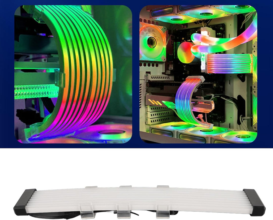 VBESTLIFE ARGB Motherboard -Kabel, 5 V 3 Pin Biegsame Silikon -RGB -Synchronisationskabel mit 120 LE