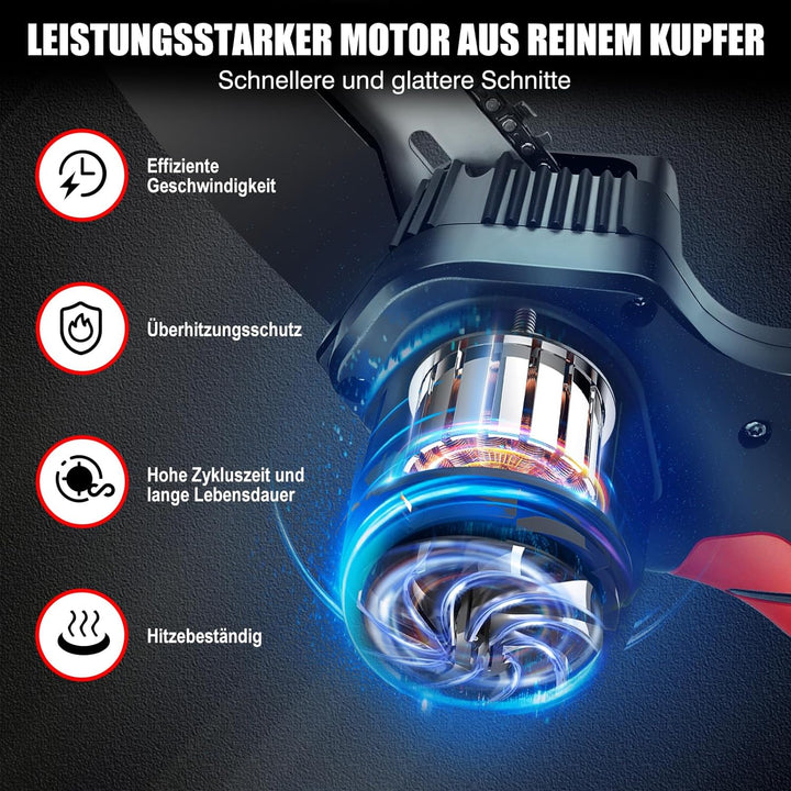 Mini Kettensäge mit Akku 6 Zoll Mini Kettensäge Elektro mit Akku 1500mAh Handkettensäge Akku Bürsten