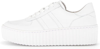 Gabor Damen Low-Top Sneaker, Frauen Halbschuhe,Wechselfussbett 39 EU Weiss, 39 EU Weiss