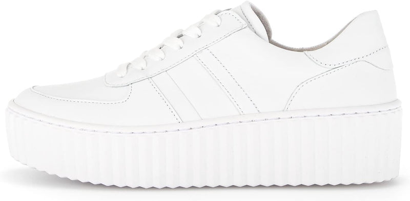 Gabor Damen Low-Top Sneaker, Frauen Halbschuhe,Wechselfussbett 39 EU Weiss, 39 EU Weiss