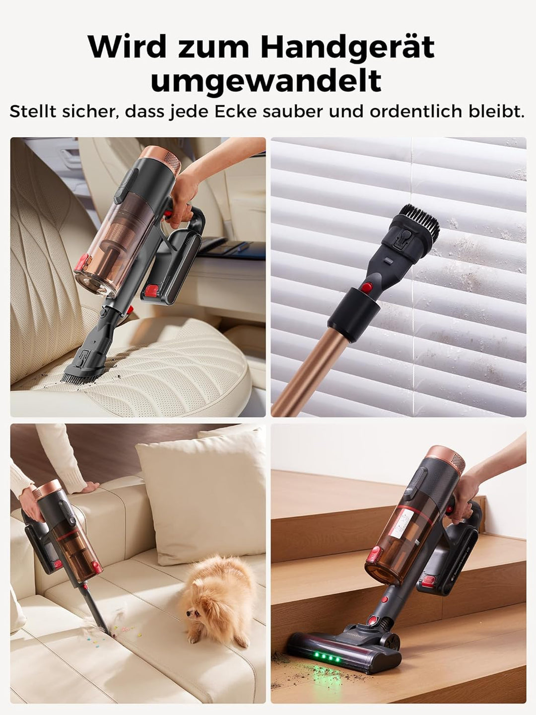 Proscenic P11 Ultra Staubsauger Kabellos, Leichter Selbststehend 50 Kpa 50 Min Akku Staubsauger mit
