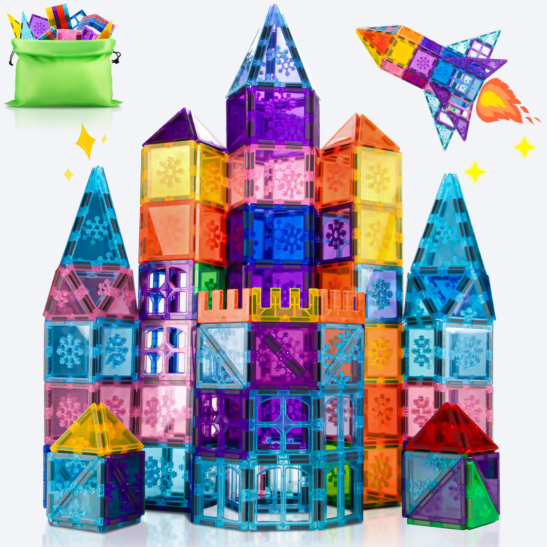 Xekel Magnetische Bausteine 100 Teile, Magnetbausteine Magnete Kinder Magnet Spielzeug Kinder Magnet